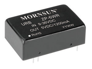 Dc-dc converter dip i=9-36 o=12 6w urb2412zp-6wr3