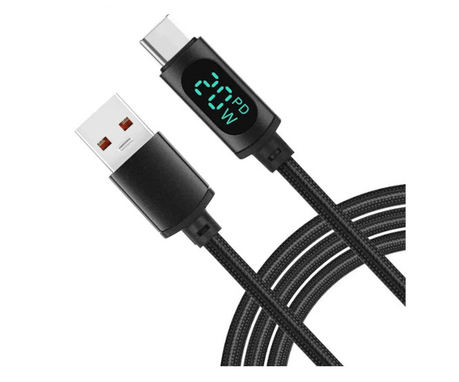 Adapt / charger lead usb to type-c black 1m 100w usb-c-meter