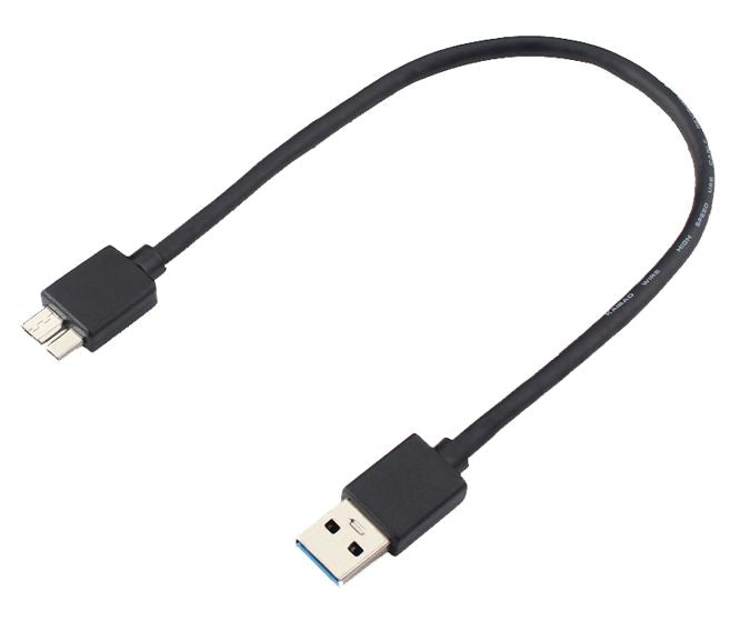 1m usb3.0 lead type-a plug - micro-b plug black usb3.0