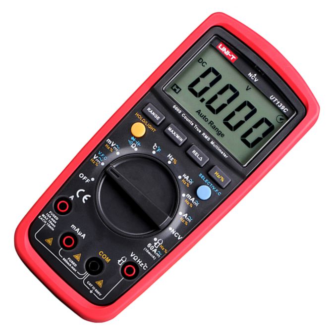 True rms digital multimeter cat-iii 600v ut139c