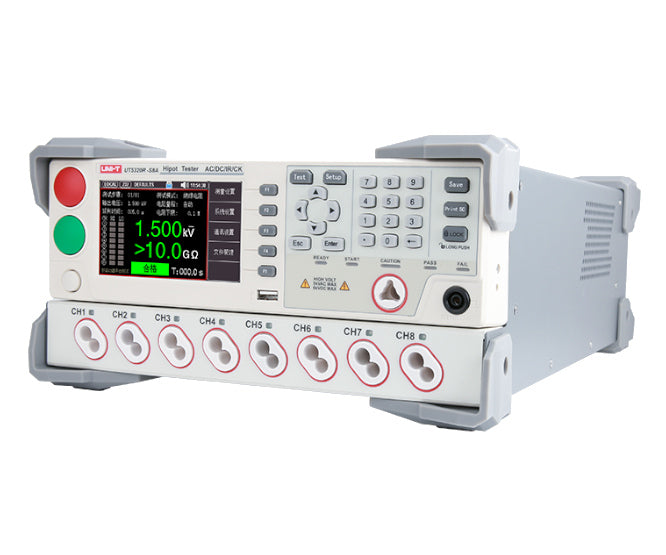 Programmable lab hipot tester 8ch 5kvac / 6kvdc ut5320r-s8a