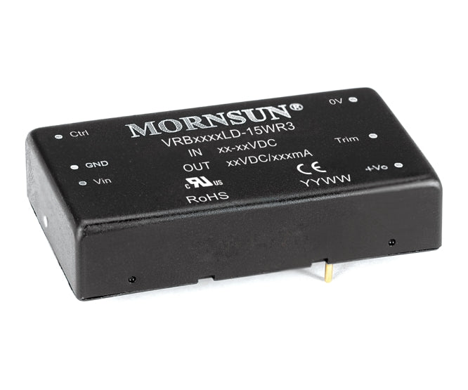 Dc-dc converter i=24v o=15v @ 1a vrb2415ld-15wr3