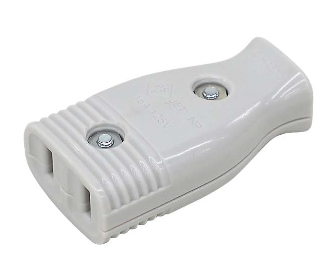 Ac socket 2p flat us inline 10a @ 250v / 15a @ 125v wh4615