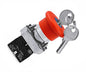 22mm push button key mushroom head nc pb-adp2-bs142