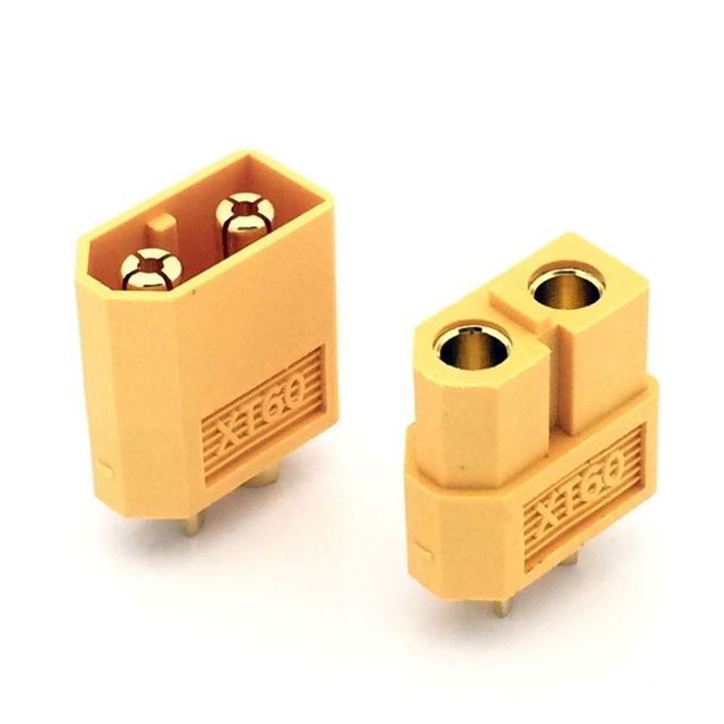 In-line battery connector 2way 30a 500v 2pcs set xt60-fm