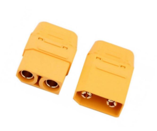 Battery connector plug & socket set 2p in-line 45a xt90h-f