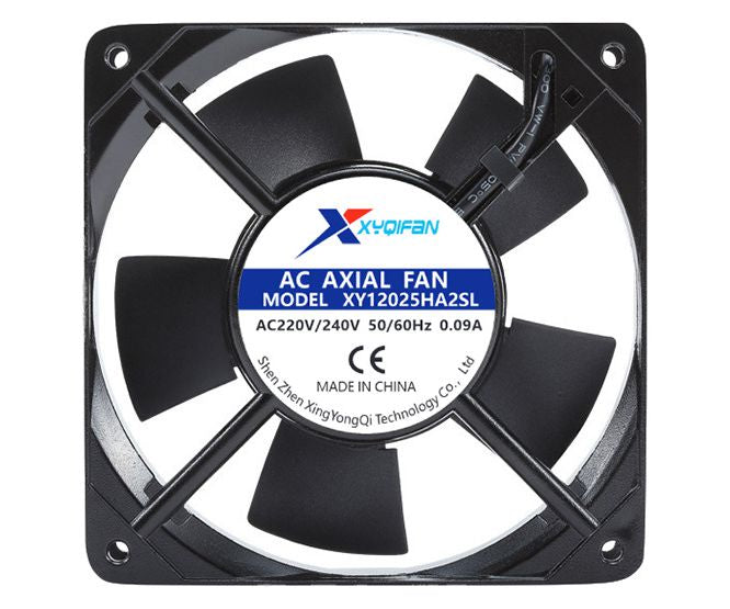 220v axial fan 120sqx25mm sleeve 58cfm leads xy12025ha2sl
