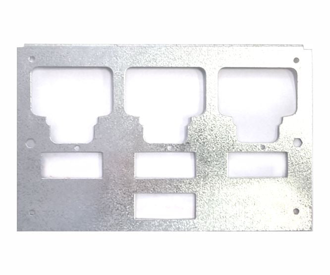 Plated rectangular steel yoke 175x110mm. 3 switch RB-YOKE-1