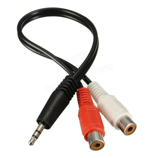 STEREO MALE TO 2 X RCA FEMALE - Price Concious Spot >>>  PC SPOT