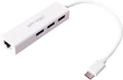 USB TYPE C TO 3 PORT USB 3.0 + GB LAN