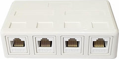 4 WAY RJ45 WALL BOX