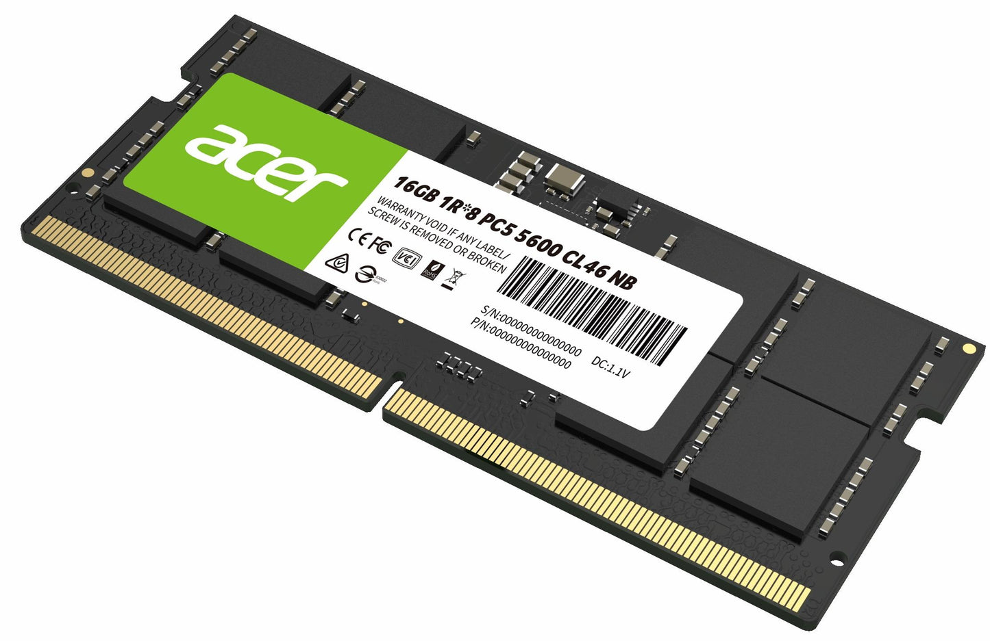 ACER 16GB DDR5 LAPTOP MEMORY 5600 MHZ - Price Concious Spot >>>  PC SPOT